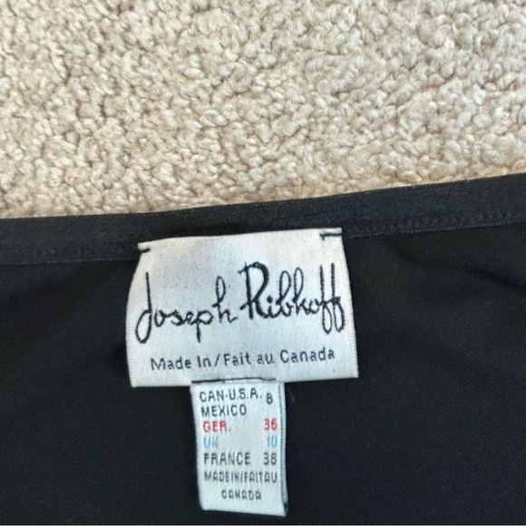 JOSEPH Ribkoff black A-line handkerchief skirt Sz 8 - Picture 6 of 10